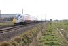 800002 trails 800001 through Marholm, near Peterborough, on April 11, with the 0836 Old Dalby-North Pole. The '800' carries Virgin Trains branding from the official opening of the Newton Aycliffe facility last September. ANDREW WRIGHT. 800002 trails 800001 through Marholm, near Peterborough, on April 11, with the 0836 Old Dalby-North Pole. The '800' carries Virgin Trains branding from the official opening of the Newton Aycliffe facility last September. ANDREW WRIGHT.