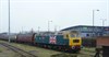 Direct Rail Services 47818 stands ‘on the blocks’ at Norwich on February 12, having arrived with the 0917 from Great Yarmouth. On the right is Abellio Greater Anglia 153335. RICHARD CLINNICK.