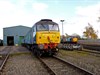 Direct Rail Services 47805 stands at Crewe Gresty Bridge, with 37218 in the background. Both classes have seen recent withdrawals from the DRS fleet, but these particular locomotives remain in traffic.