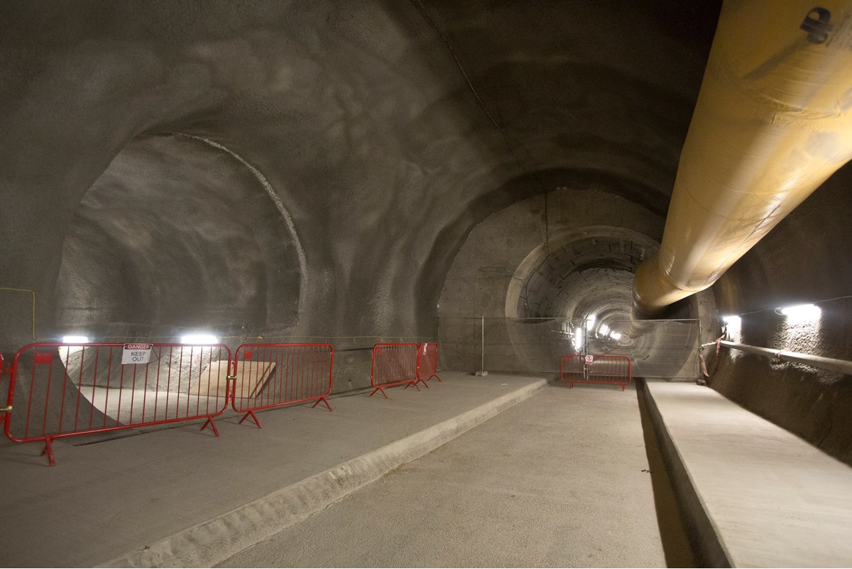 Bond Street station tunnells and connecting cross passages 30 metres below Oxford Street are now finished. CROSSRAIL