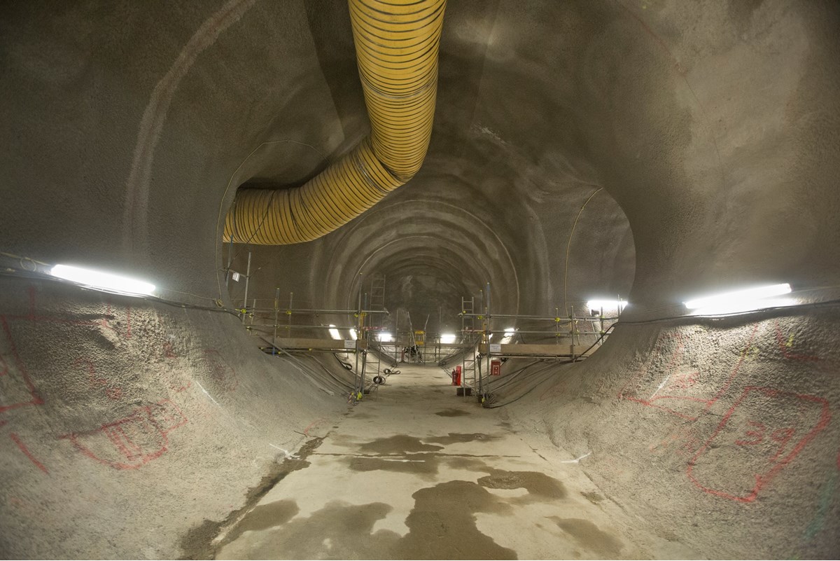 Bond Street station tunnells and connecting cross passages 30 metres below Oxford Street are now finished. CROSSRAIL