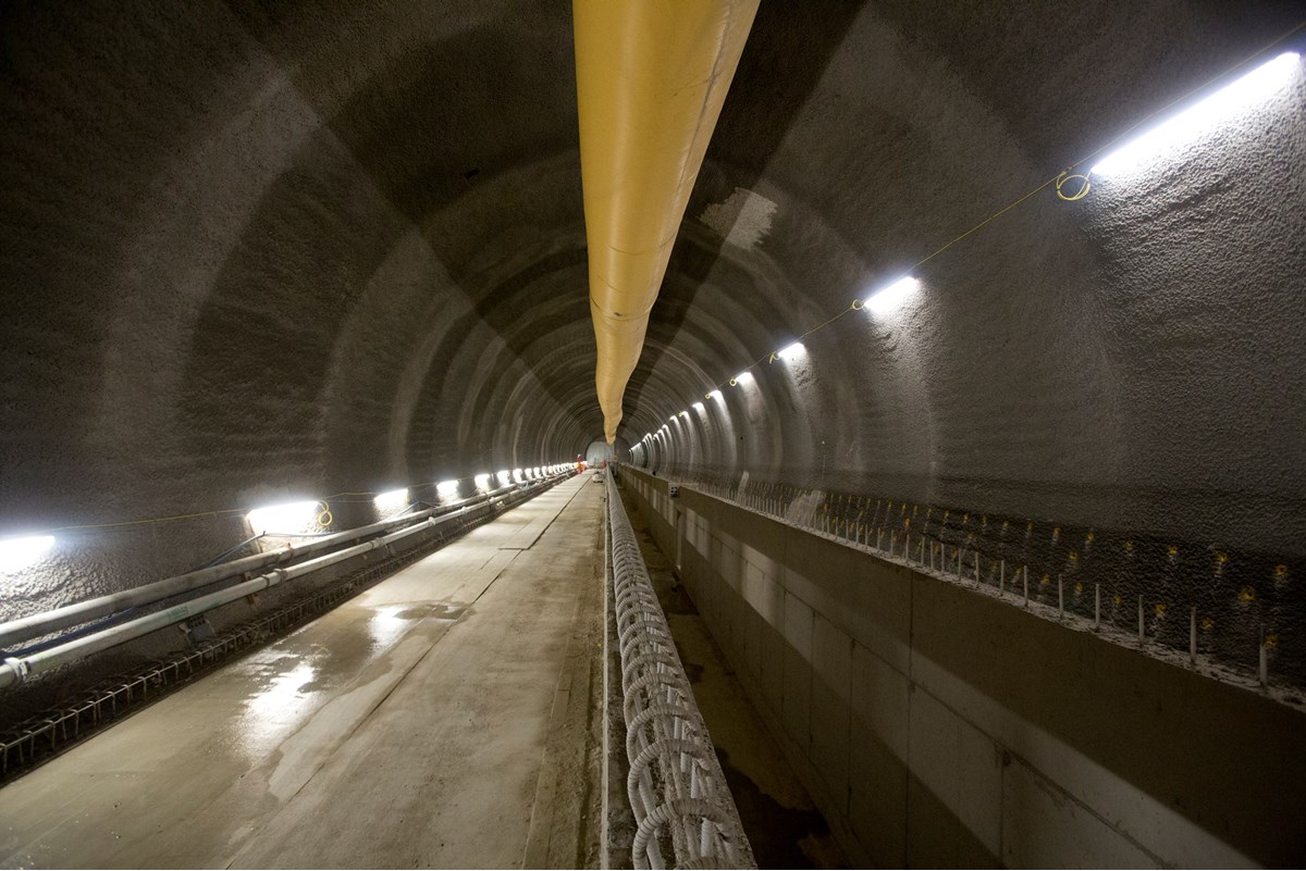 Bond Street station view during platform construction. CROSSRAIL