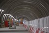 Bond Street station view during platform construction. CROSSRAIL