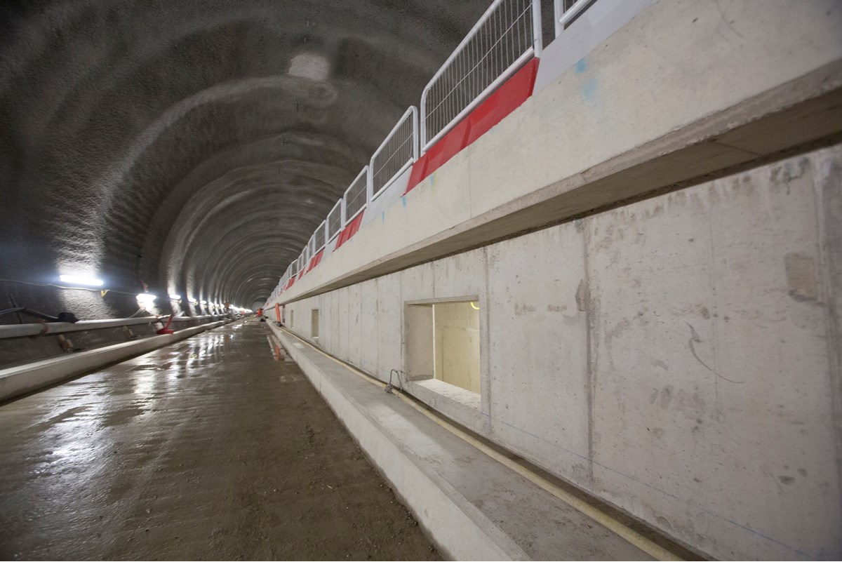 Bond Street station view during platform construction. CROSSRAIL