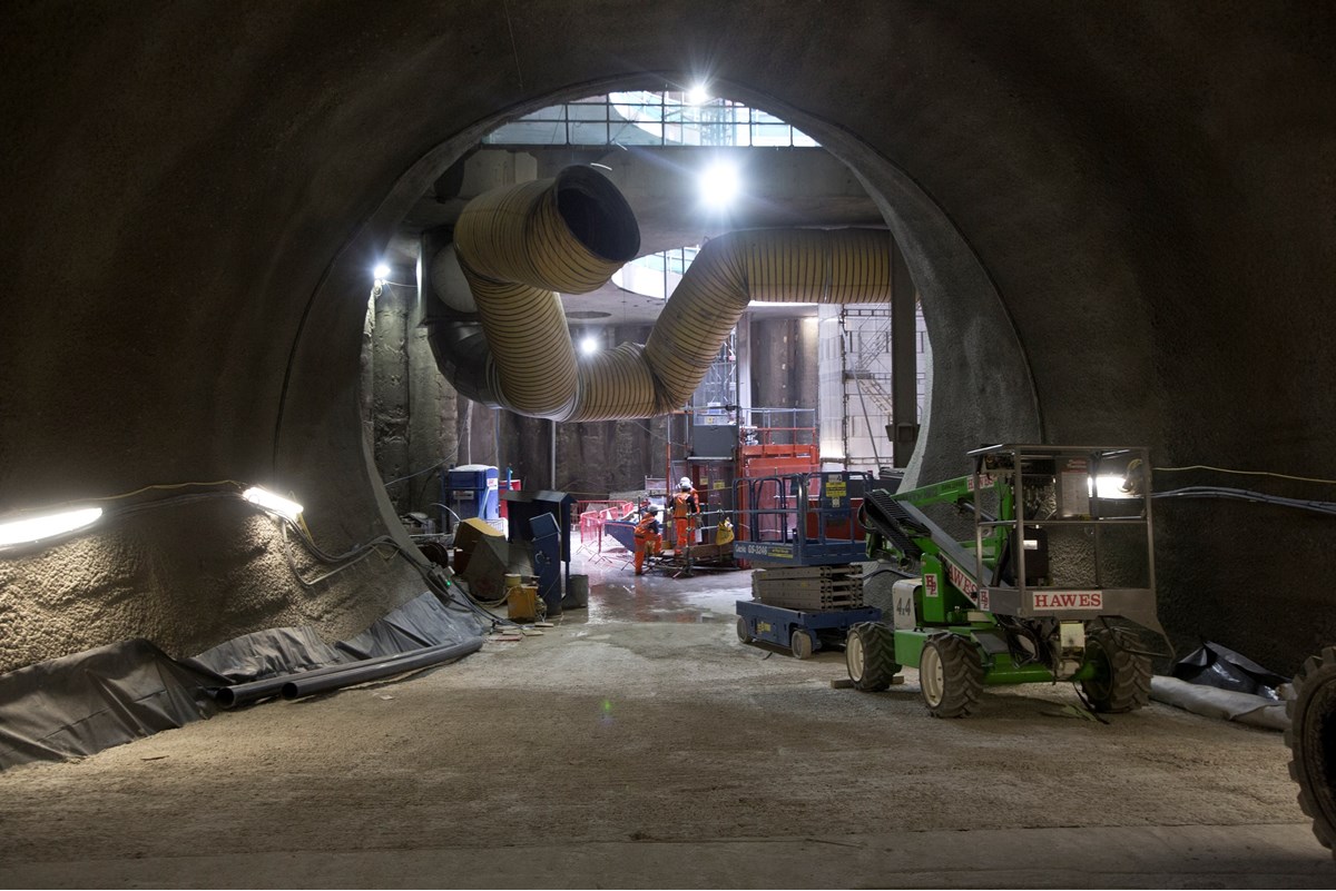Platform construction advances at Bond Street. CROSSRAIL