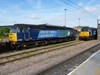 Direct Rail Services 47805 John Scott 12.5.45-22.6.12 and 47813 Solent stand at Norwich on June 25. RICHARD CLINNICK. Direct Rail Services 47805 John Scott 12.5.45-22.6.12 and 47813 Solent stand at Norwich on June 25. RICHARD CLINNICK.