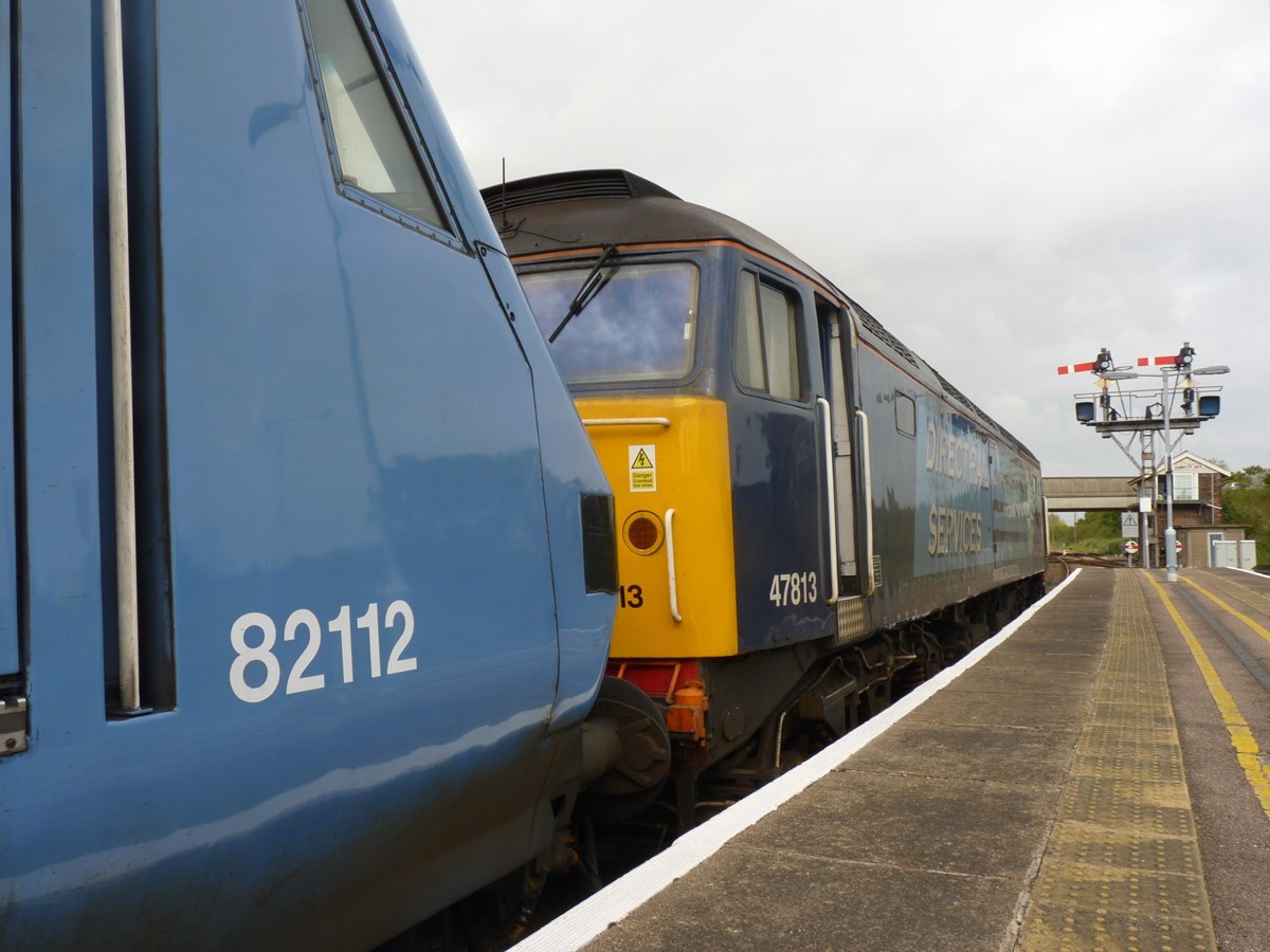 Prior to hauling the 1035 to London Liverpool Street, Direct Rail Services 47813 Solent stands at Great Yarmouth. This was to be the last 'portion' to run from the coast, as the '47' failed at Norwich and the rest of the duty was cancelled. Through trains from London, this year, were replaced by DRS '37s' working local trains. RICHARD CLINNICK. Prior to hauling the 1035 to London Liverpool Street, Direct Rail Services 47813 Solent stands at Great Yarmouth. This was to be the last 'portion' to run from the coast, as the '47' failed at Norwich and the rest of the duty was cancelled. Through trains from London, this year, were replaced by DRS '37s' working local trains. RICHARD CLINNICK.