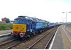 A freshly repainted Direct Rail Services 47841 stands at Great Yarmouth on August 3 2013, with the 1625 empty coaching stock to Norwich. RICHARD CLINNICK. A freshly repainted Direct Rail Services 47841 stands at Great Yarmouth on August 3 2013, with the 1625 empty coaching stock to Norwich. RICHARD CLINNICK.