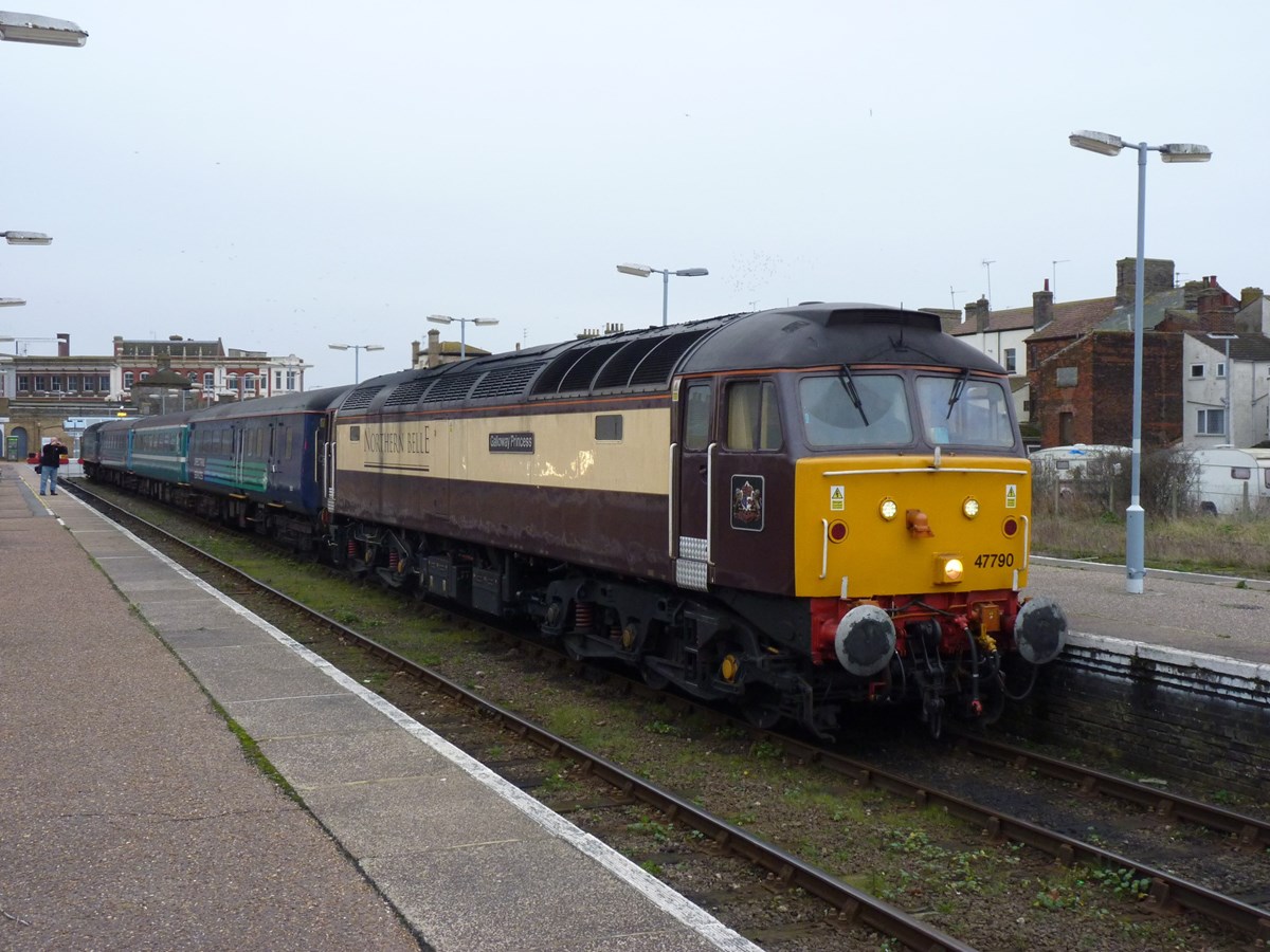 Direct Rail Services 47790 Galloway Princess at Lowestoft on January 9, with the 1548 to Norwich. RICHARD CLINNICK. Direct Rail Services 47790 Galloway Princess at Lowestoft on January 9, with the 1548 to Norwich. RICHARD CLINNICK.