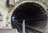 Looking down the tunnel while standing on Platform 1 in Aldwych.