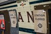 The remnants of the original name for Aldwych station 'Strand' can still be seen in some of the tiling.