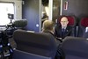 Hitachi Rail Europe Chief Executive Keith Jordan (facing camera) is interviewed by BBC South Transport Correspondent Paul Clifton. NIGEL HARRIS Chief Executive Keith Jordan interviewed by Paul Clifton