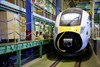 One of the driving cars for the first part-built nine-car IEP stands in the Kasado erecting shops. This is actually designated Train No. 58. NIGEL HARRIS Driving car in first IEP