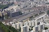 Amid the grid-like, boxy tower blocks of Pimlico, the South Eastern and Brighton Main Lines sweep past the Grosvenor Carriage Sheds on the approach into Victoria station (the terminus for many South Coast destinations). To the far left, next to the sidings where Southeastern EMUs await their next turn of work in between the peaks on September 4 2013, are the remnants of Grosvenor Road station, which operated as two parts under the London, Chatham and Dover Railway and the London, Brighton and South Coast Railway between 1867 and 1907.