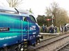 Photographers clamour to get their pictures of Direct Rail Services 68007 Valiant at Thuxton on December 27 2014, as it waits with the 1100 Dereham-Wymondham Abbey.