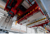 The MMT contains two cranes that can run between the tool car and the mobile maintenance car. They can work singly or in tandem, with a two-tonne limit per hook. When not in use they must be stowed properly to allow the train to move, because there’s an interlock between the hooks and the train’s traction supply. PHIL HAIGH