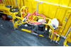 This is an electric rail grinder to trim rail welds. PHIL HAIGH