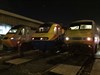 On December 8, 18 sets were due to arrive at Neville Hill for routine maintenance and stabling. Two were CrossCountry High Speed Train sets, five were East Midlands Trains HSTs and 11 were East Coast trains. From left to right are EC 43305, EMT 43059 and EC 91126.