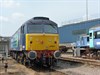 Direct Rail Services Class 47s are used on local trains in Anglia because of a diesel multiple unit shortage. DRS 47841 stands waiting its next duty.