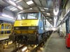 Having failed the previous day, Greater Anglia 90007 Sir John Betjeman waits for repairs to be carried out.