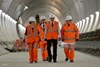 Prince Philip, Duke of Edinburgh is shown around the new Crossrail station taking shape 30 metres below Farringdon in London, where he met some of the apprentices, construction workers and engineers delivering the station on November 4, 2015 in London, United Kingdom. BECHTEL