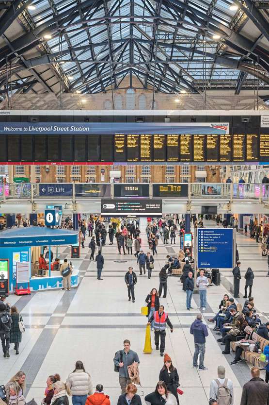 Liverpool Street February 2024. ALAMY