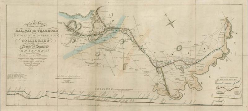 Stephenson’s straight-and-level route realigned an original rather circuitous version planned by George Overton and authorised by an 1821 Act of Parliament. This necessitated a second Act of Parliament that passed in 1823, authorising Stephenson’s alignment. This plan (c1822) of Stephenson’s survey of Overton’s original 1821 line, and the amendments he recommended to it, was found by John Page, a records assistant at Network Rail’s archive in York. In went on public display at the National Railway Museum for the first time in 2018. NETWORK RAIL