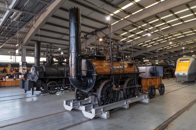 Stockton & Darlington Railway No.1, 0-4-0 Locomotion, originally built by Robert Stephenson & Co. in Newcastle and used on the opening day of the S&DR on September 27 1825, on proud display in the Shildon museum of the same name. After it was extensively rebuilt on a number of occasions, a 2023 report finds that the steam engine on display today does not contain identifiable parts dating to 1825 - although the boiler barrel dates from 1827 and was originally from sister locomotive Diligence. ©LOCOMOTION/JASON HYNES.