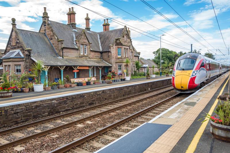 An LNER Azuma passes the little-frequented Chathill on the East Coast Main Line. ALAMY.