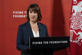 Chancellor of the Exchequer Rachel Reeves during a press conference following her statement to the House of Commons on the findings of the Treasury audit into the state of the public finances. Picture date: Monday July 29, 2024. ALAMY