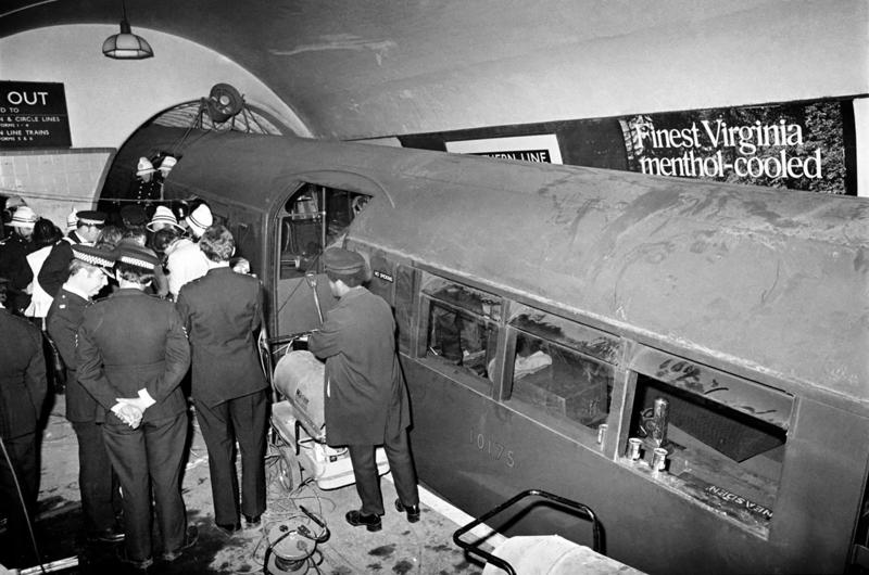 The classic image of the Moorgate crash. Mike Lewis was on the adjacent platform at about the time the 0838 from Drayton Park smashed into the end of the station’s blind tunnel. ALAMY.