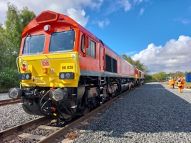 66039 fitted with ETCS technology travels to RIDC