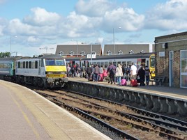 AGA 90013 and 153306 at Great Yarmouth on August 23 2014. RICHARD CLINNICK.