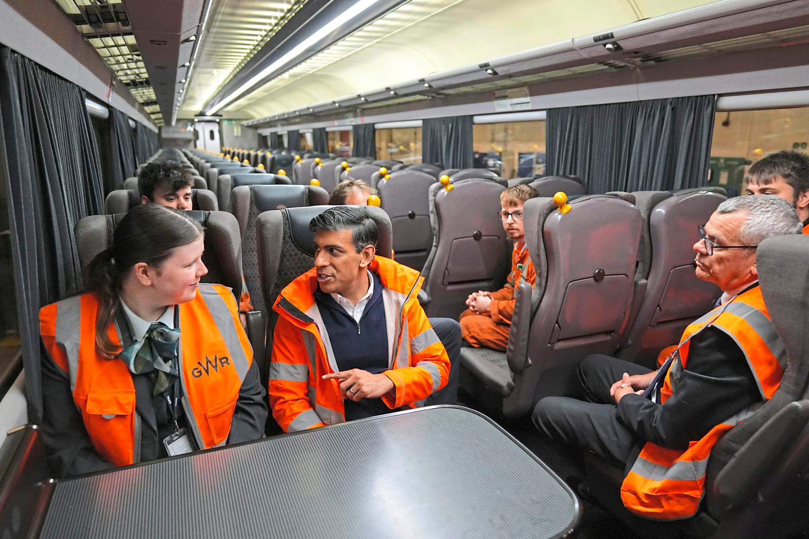 Prime Minister Rishi Sunak took the Sleeper on his visit to the GWR traction maintenance depot in Penzance on May 29, while on the campaign trail. ALAMY