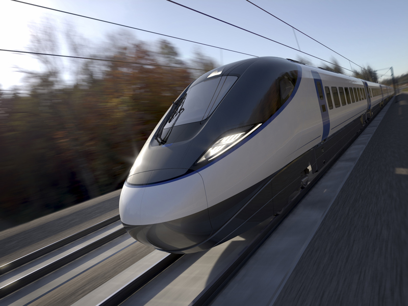 Artist's impression of HS2 train. HS2