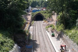 Work progresses at the sites of Moseley Village station. PETER PLISNER.