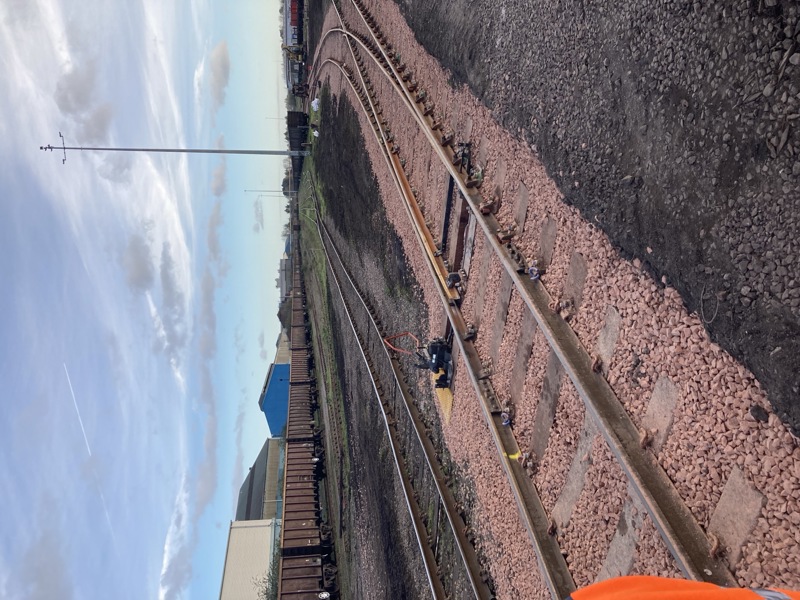 Upgraded track at DB Cargo's Cardiff Tidal site. DAVID MUNT.