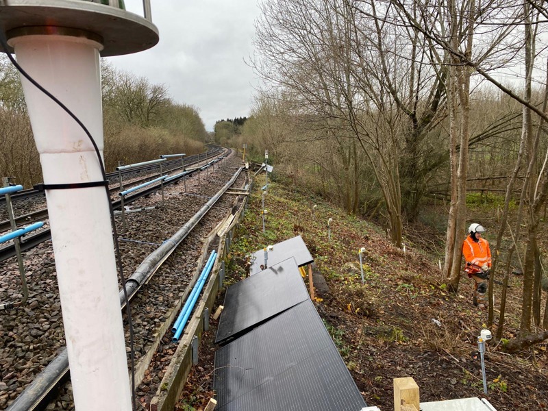 Clandon embankment. NETWORK RAIL.