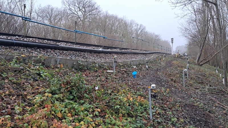 Clandon embankment. NETWORK RAIL.