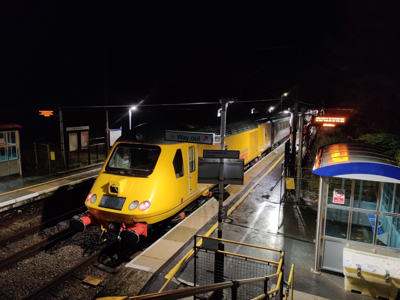 A Network Rail HST during the ETCS tests on the East Coast Main Line