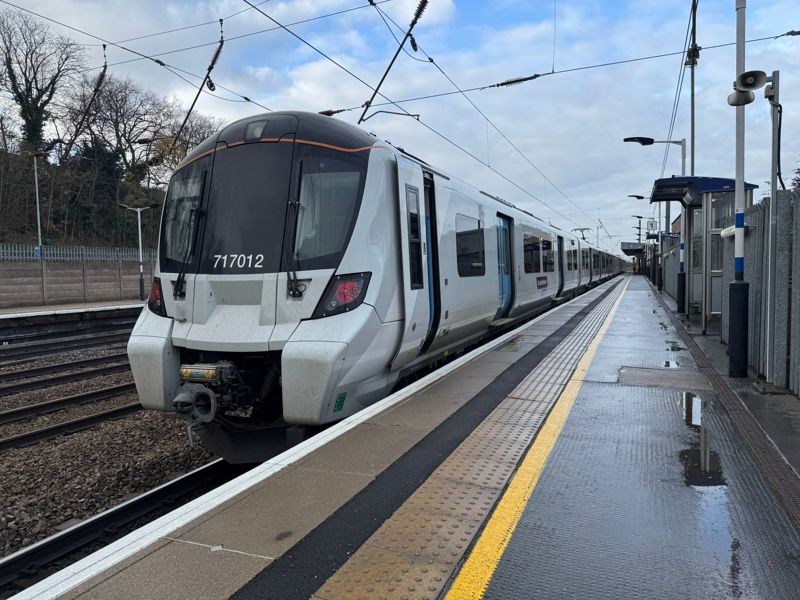 The Class 717 used in East Coast Main Line signalling tests. NETWORK RAIL