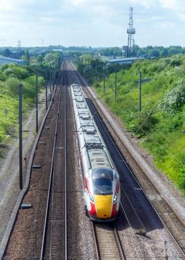 LNER 801225 races north on the East Coast Main Line between Huntingdon and Abbots Ripton with a London King’s Cross-Edinburgh service on May 4. ALAMY.