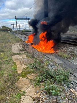 Fire in signal cables