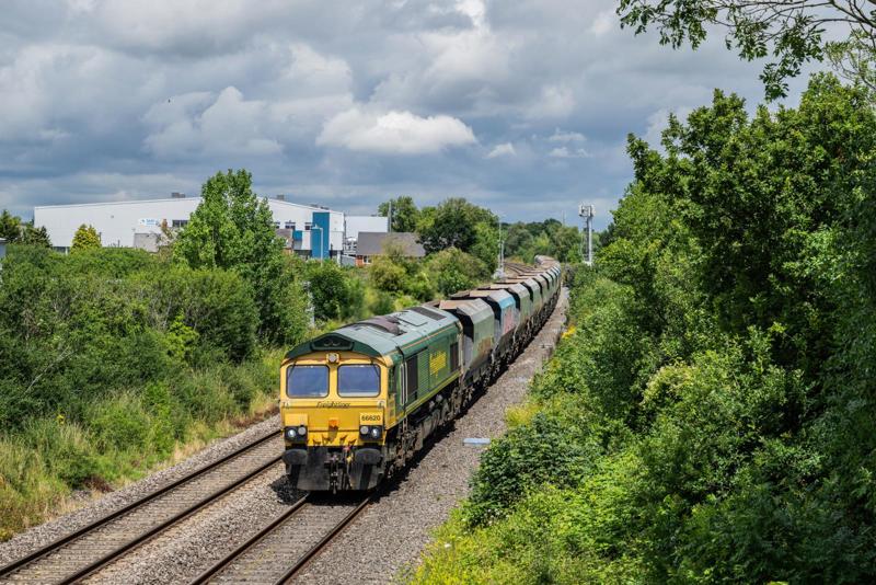 Freightliner 66620 passes Stonehouse on July 16. JACK BOSKETT.