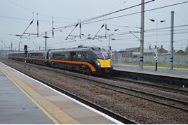 Grand Central 180112 at Peterborough on May 10. RICHARD CLINNICK.