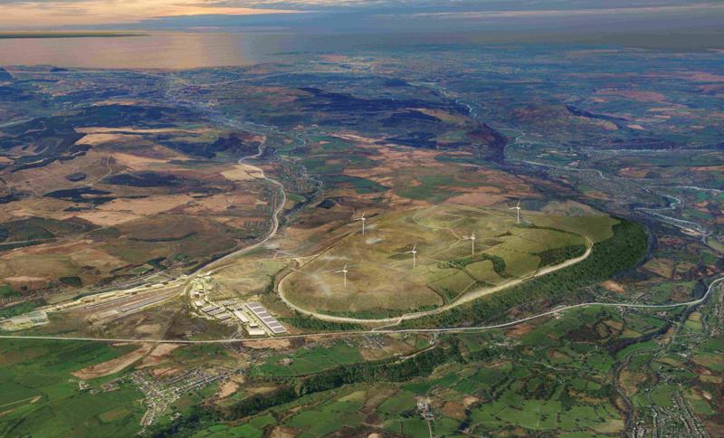 Main: An aerial view of how the Global Centre for Rail Excellence site will look when finished. GCRE
