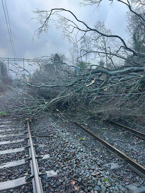 Storm Isha damage railway rail Network Rail