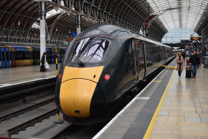 A GWR Hitachi unit at London Paddington