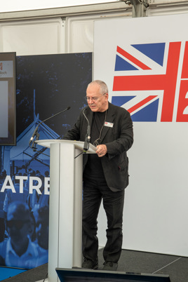 New Rail Minister Lord Hendy delivers a keynote speech to attendees at Rail Live 2023, in his capacity as chairman of Network Rail. Christian Wolmar says Hendy’s appointment has been greeted with almost total support from the rail industry. JACK BOSKETT MEDIA. 