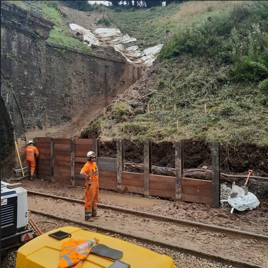 Honiton tunnel landslip works